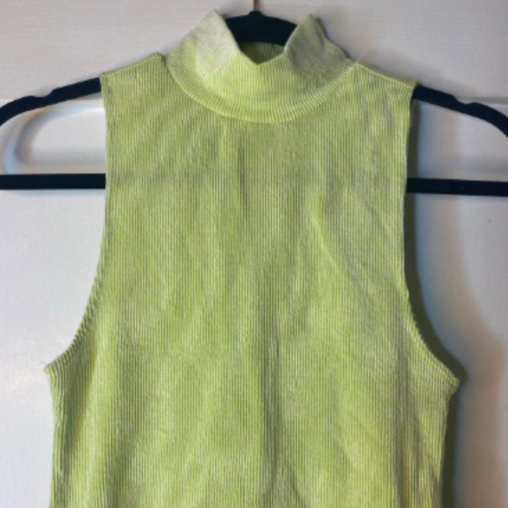 Neon Green Cropped Turtle Neck
